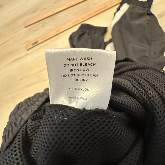 Danielle Guizio‎ Small Striped Track Pants Joggers Nylon Black White - Picture 13 of 16